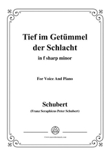 Schubert Tief Im Getmmel Der Schlacht In F Sharp Minor For Voice Piano
