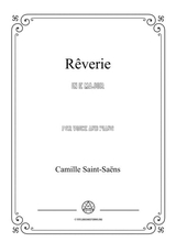 Saint Sans Rverie In E Major For Voice And Piano