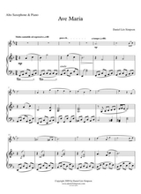 Ave Maria For Eb Alto Saxophone Piano