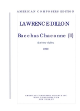 Dillon Bacchus Chaconne 1