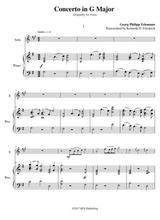 Telemann Viola Concerto In G