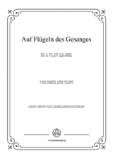Mendelssohn Auf Flgeln Des Gesanges In A Flat Major For Voice And Piano
