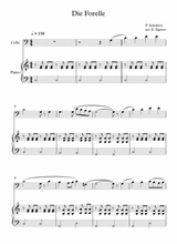 Die Forelle Franz Schubert For Cello Piano