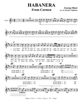 Habanera Arr For Soprano And SATB Choir Part For Tenor