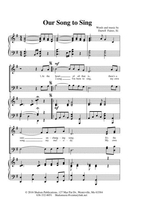 Our Song To Sing Choral Anthem Clarinet Trumpet Trombone
