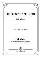 Schubert Die Macht Der Liebe In C Major For Voice Piano