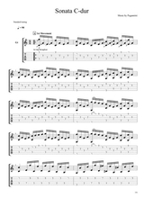 Paganini Sonata In C Dur With Tabs