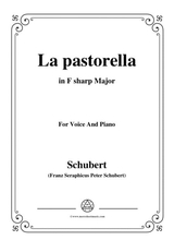 Schubert La Pastorella In F Sharp Major For Voice Piano