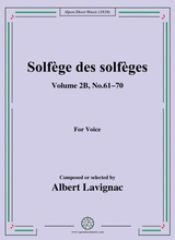 Lavignac Solfge Des Solfges Volume 2b No 61 70 For Voice