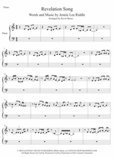 Revelation Song Easy Key Of C Piano