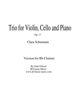 Clara Schumann Trio For Clarinet Cello And Piano