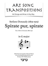 Spirate Pur Spirate G Major