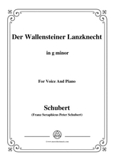 Schubert Der Wallensteiner Lanzknecht In G Minor For Voice Piano
