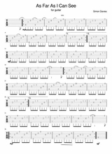 As Far As I Can See Guitar Solo Tab Version