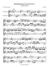 Brandenburg Concerto No 3 Saxophone Duet
