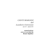 Laudario Cortonese 6 Laude Look Inside Arr For SATB Choir