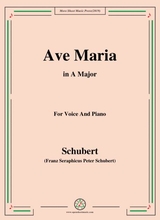 Schubert Ave Maria In A Major For Voice And Piano