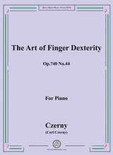 Czerny The Art Of Finger Dexterity Op 740 No 44 For Piano