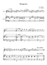 Hongroise Adolphe Charles Adam For Flute Piano