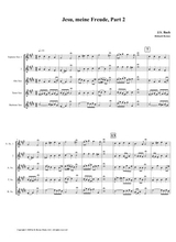 Jesu Meine Freude Part 2 By Js Bach For Saxophone Quintet