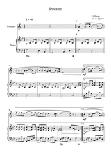 Pavane Gabriel Faure For Trumpet Piano