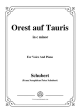 Schubert Orest Auf Tauris Orestes On Tauris D 548 In C Minor For Voice Piano