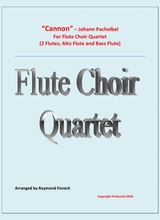 Cannon Johann Pachebel Flute Choir Quartet 2 Flutes Alto Flute And Bass Flute