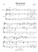 Bach Bist Du Bei Mir Bwv 508 For Tenor Sax Piano