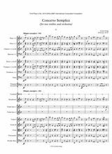 Concerto Semplice For Two Violins And Orchestra Score And Parts