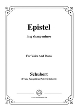 Schubert Epistel Herrn Joseph Spaun In G Sharp Minor For Voice Piano