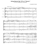 String Quartet Op 76 No 4 Sunrise For Saxophone Quartet SATB