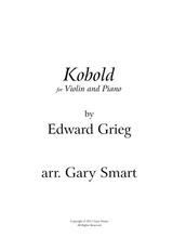 Kobold For Violin And Piano Greig Score