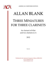 Blank Three Miniatures For Three Clarinets