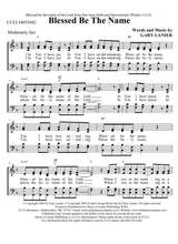 Blessed Be The Name Worship Hymn Sheet