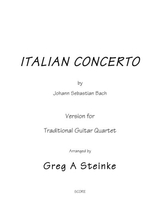 Bach Italian Concerto Arr For Trad Guitar Quartet