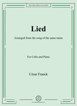 Franck Lied For Cello And Piano