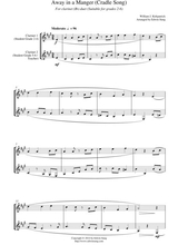 Away In A Manger Cradle Song For Clarinet Bb Duet Suitable For Grades 1 5