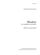 Shadow For Saxophone Ensemble Score And Parts