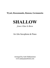 Shallow From A Star Is Born Alto Saxophone Piano