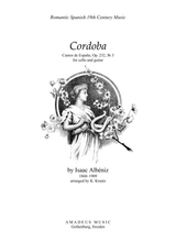 Cordoba From Cantos De Espana Op 232 For Cello And Guitar