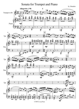Sonata For Trumpet And Piano
