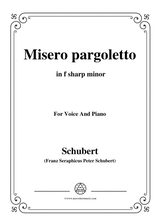 Schubert Misero Pargoletto In F Sharp Minor For Voice Piano