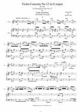 Vivaldi Concerto No 12 In G Major Rv 298 Op 4 For Violin And Piano