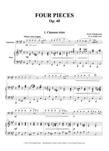 Four Pieces Op 40 For Euphonium And Piano