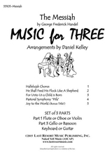 Handels Messiah For Piano Trio Violin Cello Piano Set Of 3 Parts