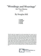 Hill Douglas Wendings And Weavings Horn Duet