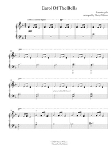 Carol Of The Bells Elementary Late Beginner Piano Solo