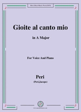 Peri Gioite Al Canto Mio In A Major Ver 1 From Euridice For Voice And Piano