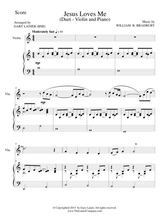 Jesus Loves Me Duet Violin And Piano Score And Parts