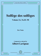 Lavignac Solfge Des Solfges Volume 2a No 81 90 For Voice
